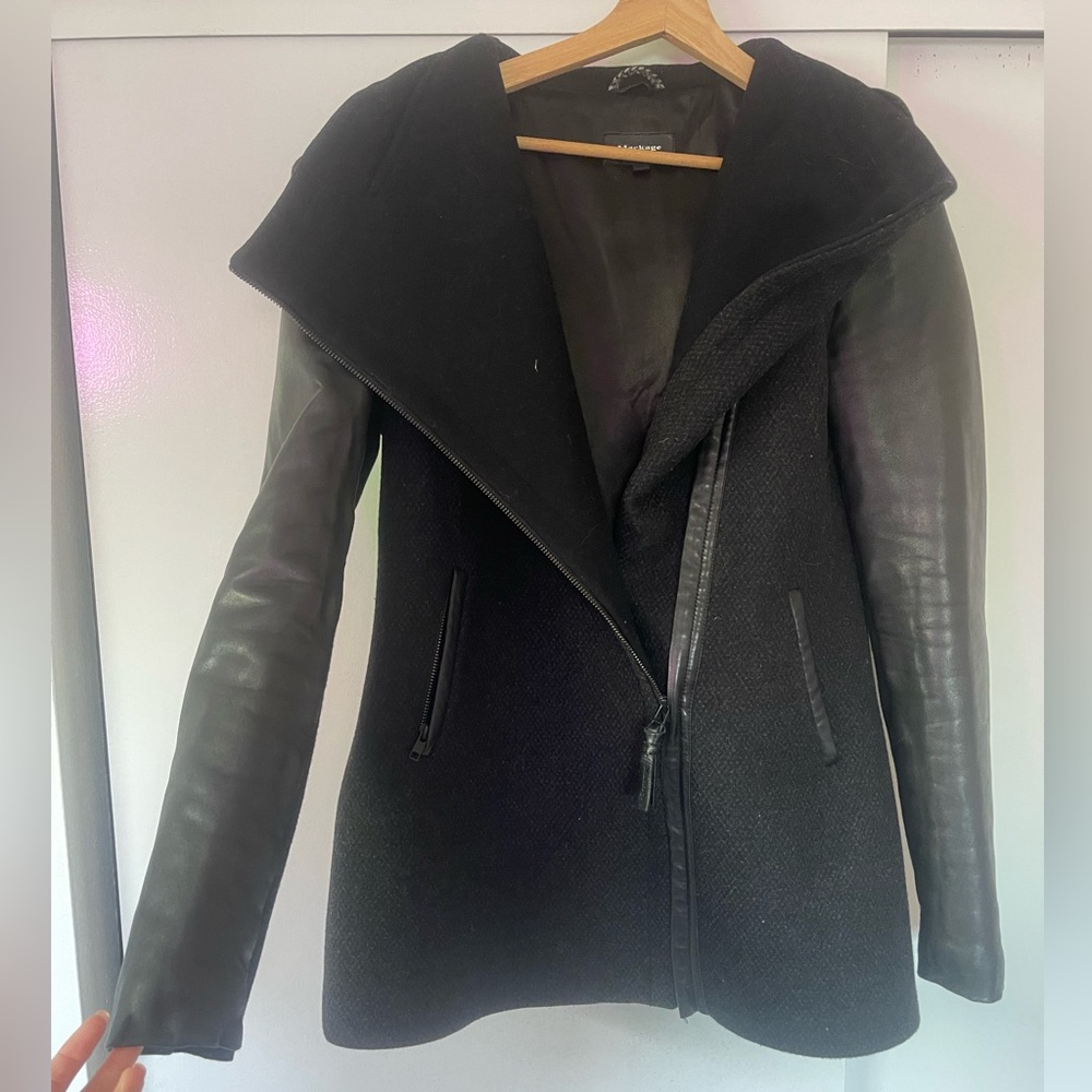 Mackage Luxury Leather Dress Coat